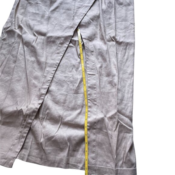 Linen Halter V-Neck Tan Dress SZ M NWT Anthropologie - Picture 8 of 13